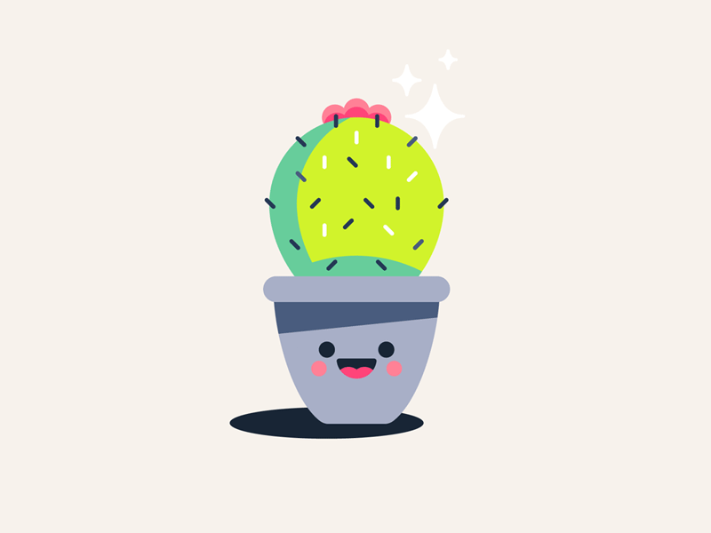 Happy Cactus cactus design happy joy logo smile succulent
