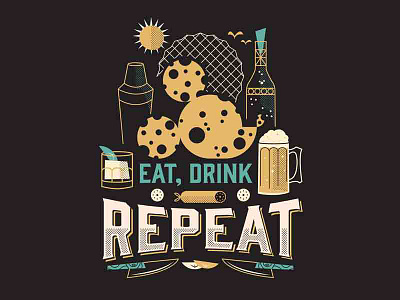 Eat Drink Repeat beer cheese drink knife mouse whiskey