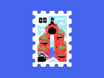 Main St. Post Office Stamp Collection 11|16 frontier mountain splash stamp usps wilderness