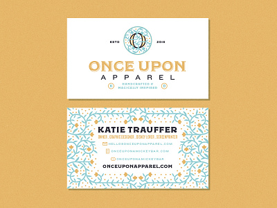 Once Upon Business Crads branding business cards fairytale logo