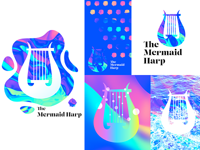 The Mermaid Harp brand harp logo mermaid