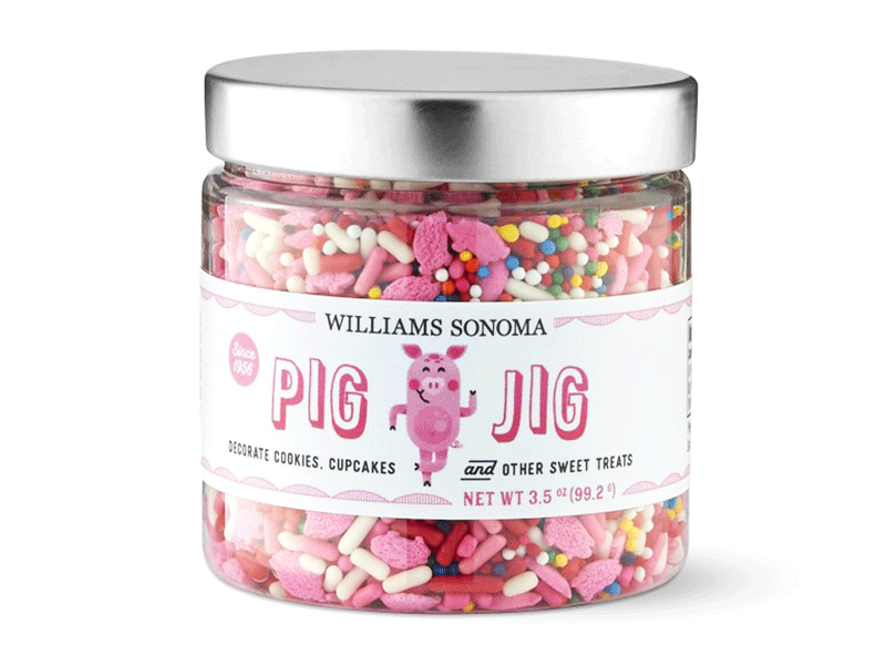Pig Jig - Williams Sonoma packaging pig sprinkle william sonoma