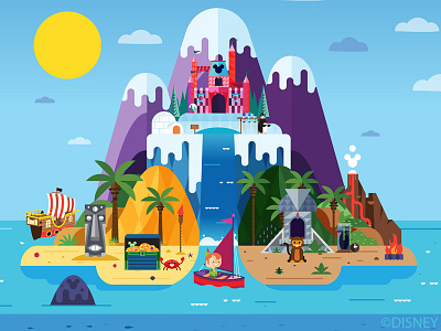Disney Game Art art castle disney game mobil small world