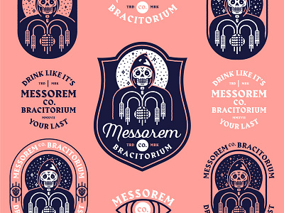 Messorem Co Bracitorium beer branding brewery logo moon reaper skull