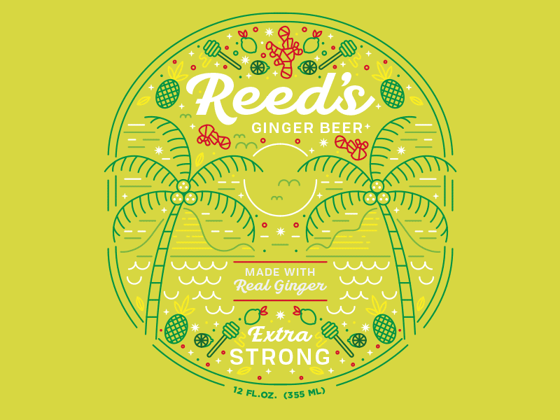 Reed's Ginger Beer beach beer bottle brew ginger jamaica palm tropical
