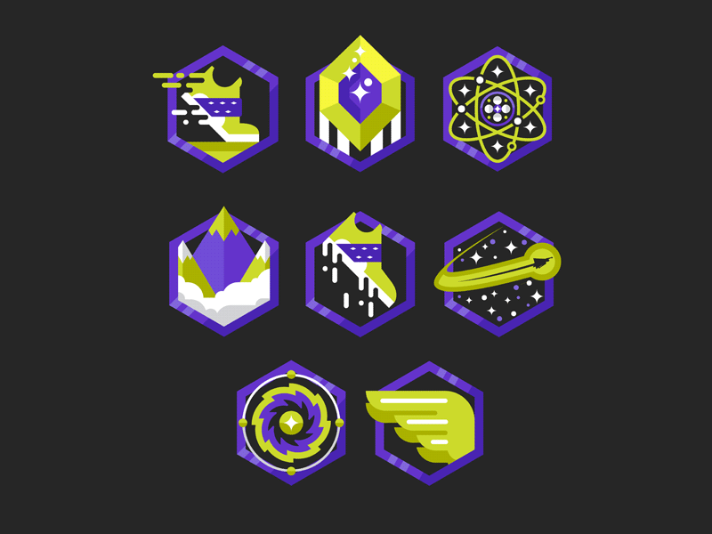 Super Heroic Icons badge design icons logos superhero