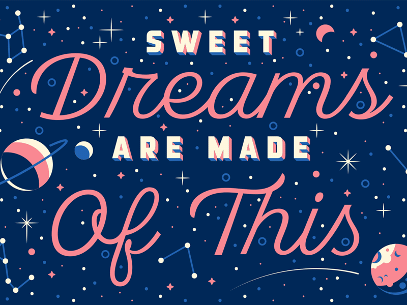 Sweet Dreams packaging planets space