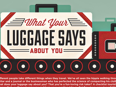 Luggage Infographic column five info graphic luggage