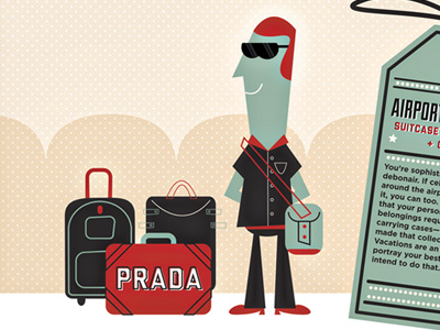 Luggage Infographic 2 column five info graphic luggage