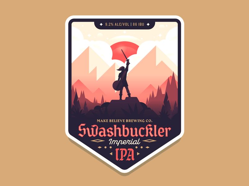 Swashbuckler Imperial IPA adventure beer can design forest zelda