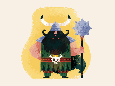 Dragon Slayer adobe burshes illustrator retro supply viking warrior