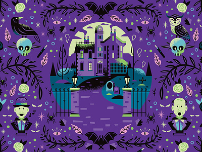 Haunted Mansion Extended blue disney illustration illustrator