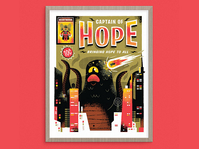 Heartwork - Captain Of Hope comic comic book comics elephant hero illustration illustrator monster monster sketch orange