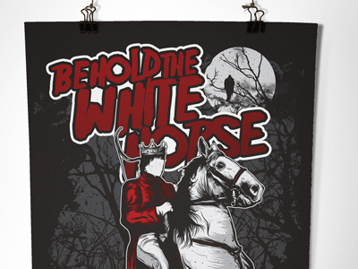 Behold the White Horse Canvas Print biblical canvas horseman illustration poster print