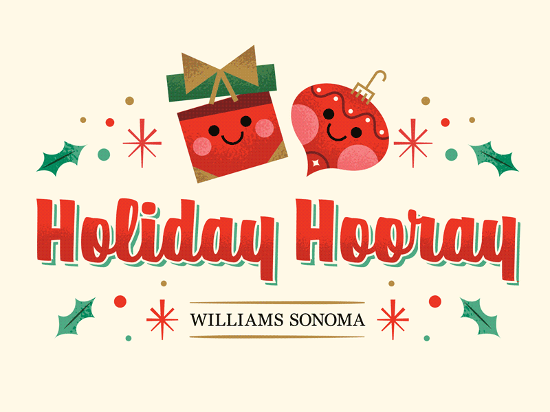 Williams Sonoma - Holiday Hooray christmas holiday illustration packaging packaging design santa sprinkles