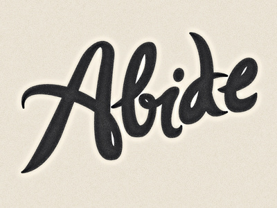 Abide Logotype hand drawn logo mark type typography