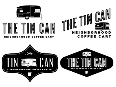 The Tin Can branding business coffee icon logo mark type