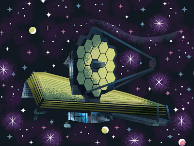 James Webb Telescope illustration space space art space exploration telescope