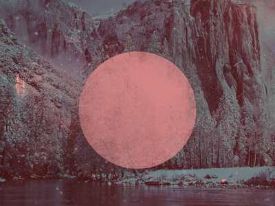 Album Art band blue mountain night pink wilderness