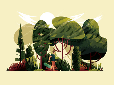 Tree Exploration fishing illustration illustrator nature tree