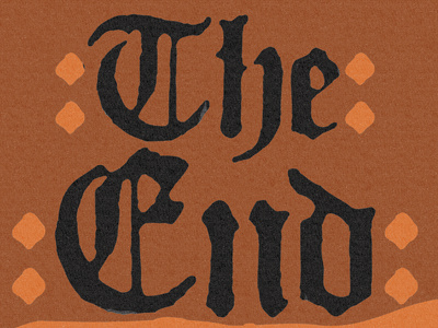 The End branding illustrator logo type