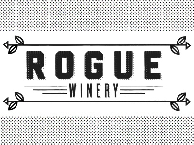 Rogue Winery WIP black bottle gold logo skull white wine