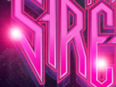 80's Rock Lettering Project 80s lettering metal pink retro rock n roll type