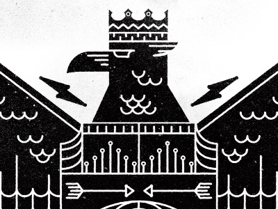 Concede Defeat apparel black crest design diamond eagle illustraton shield