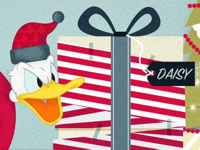 Donald Can't Wrap angry disney donald merry christmas