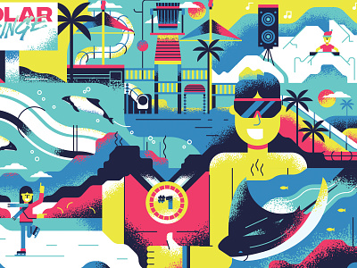 Polar Plunge branding design illustration illustrator mural