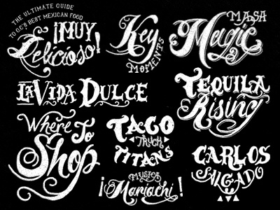 Orange Coast Magazine food hand lettering lettering loose mexico rough type