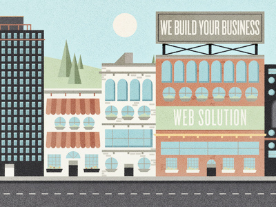 Website Slider buildings business illustration web design