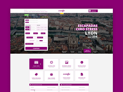 Renfe Homepage (visual concept)