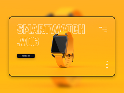 Homepage - Smartwatch Design design figma home homepage orange ui ux web website