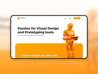 Homepage - Portfolio Web blender design figma home homepage homepage design ui web website