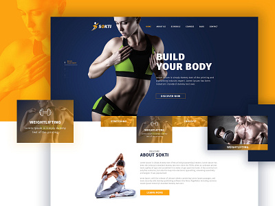 Sokti Fitness & Gym Template body building boxing classes coach crossfit fitness fitness centre gym health personal trainer responsive sport club sports swimming trainers