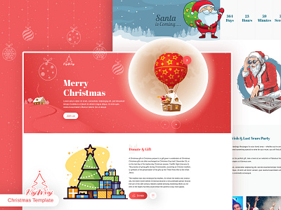 Kisimusi - Christmas Event Template blog christ christian christmas gift christmas greetings clean template colorful donation happy new year holiday illustration landing page modern pop up santa claus snow winter x mas