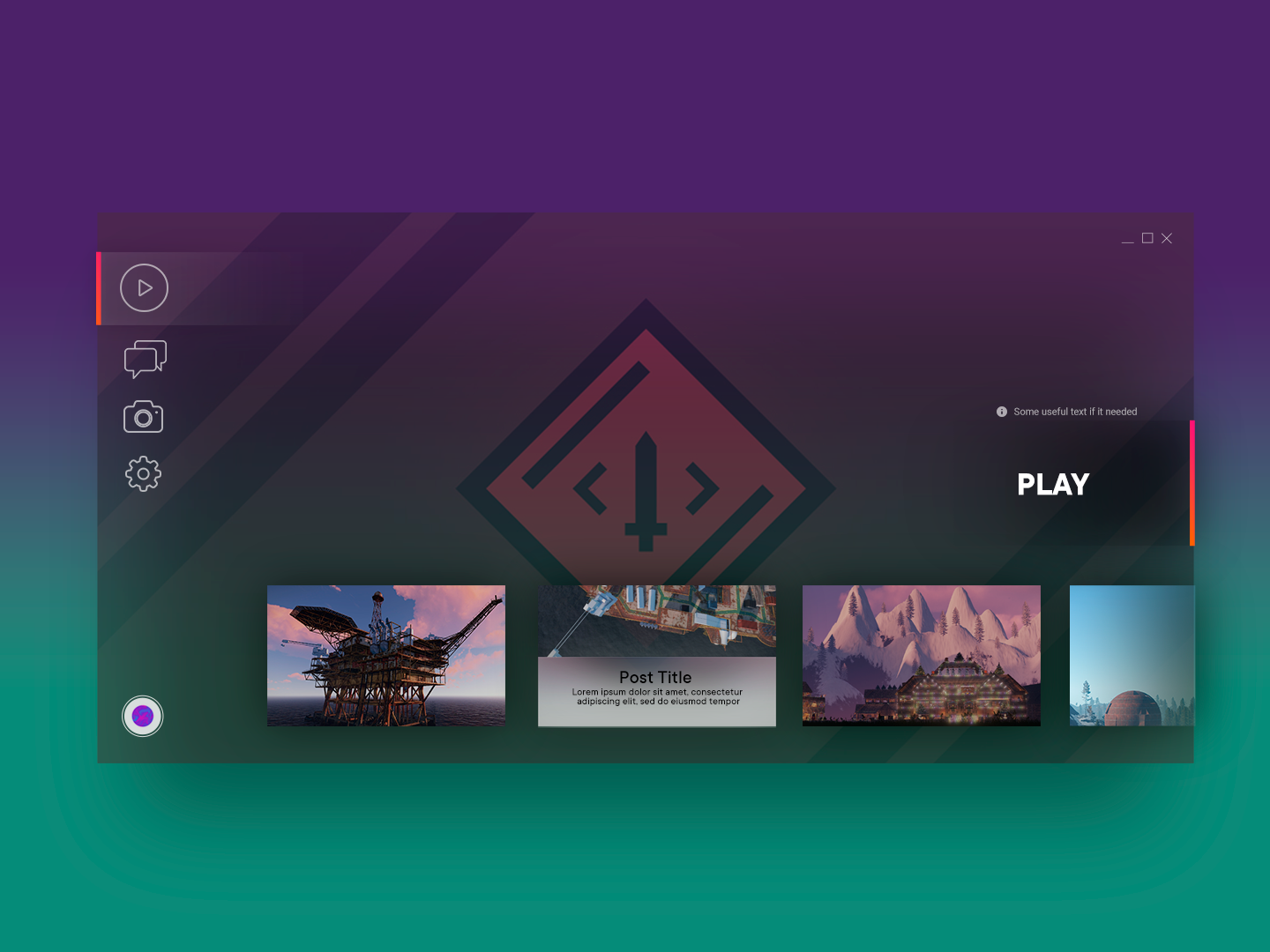 Game launcher что это. Лаунчер UI. UI UX лаунчер. Лаунчер плей гейм. Game Launcher Concept.