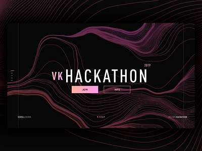 UI Practice Shot #2 abstraction dark design gradient hackathon single page ui vk web