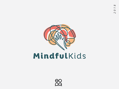 Mindful Kids brain brand branding branding design conection design hand illustration logo logotipe logotipo marca mexico therapy think