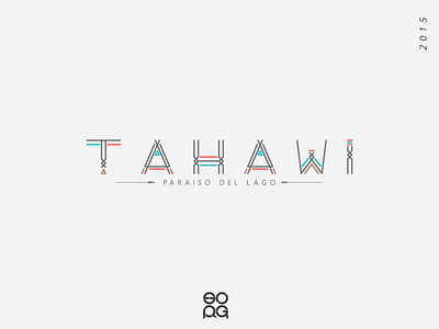 Tahawi - Paraiso del Lago brand branding branding design design lake letter lettering logo logotipe logotipo marca typography