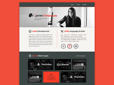 JV Portfolio Web flat design portfolio simple design ui ux web web design web portfolio website