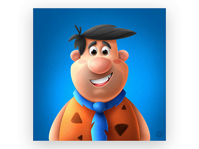 Fred Flintstone - Procreate Time-lapse cartoon design digital art digital illustration flintstones fred fred flintstone illustration john nobrand procreate procreate app