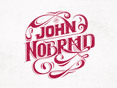 John Nobrand Lettering calligraphy handmade lettering red script sketch type typography