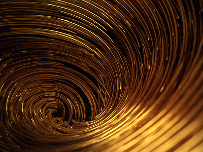 Golden Vortex 3d abstract design gold swirl vortex