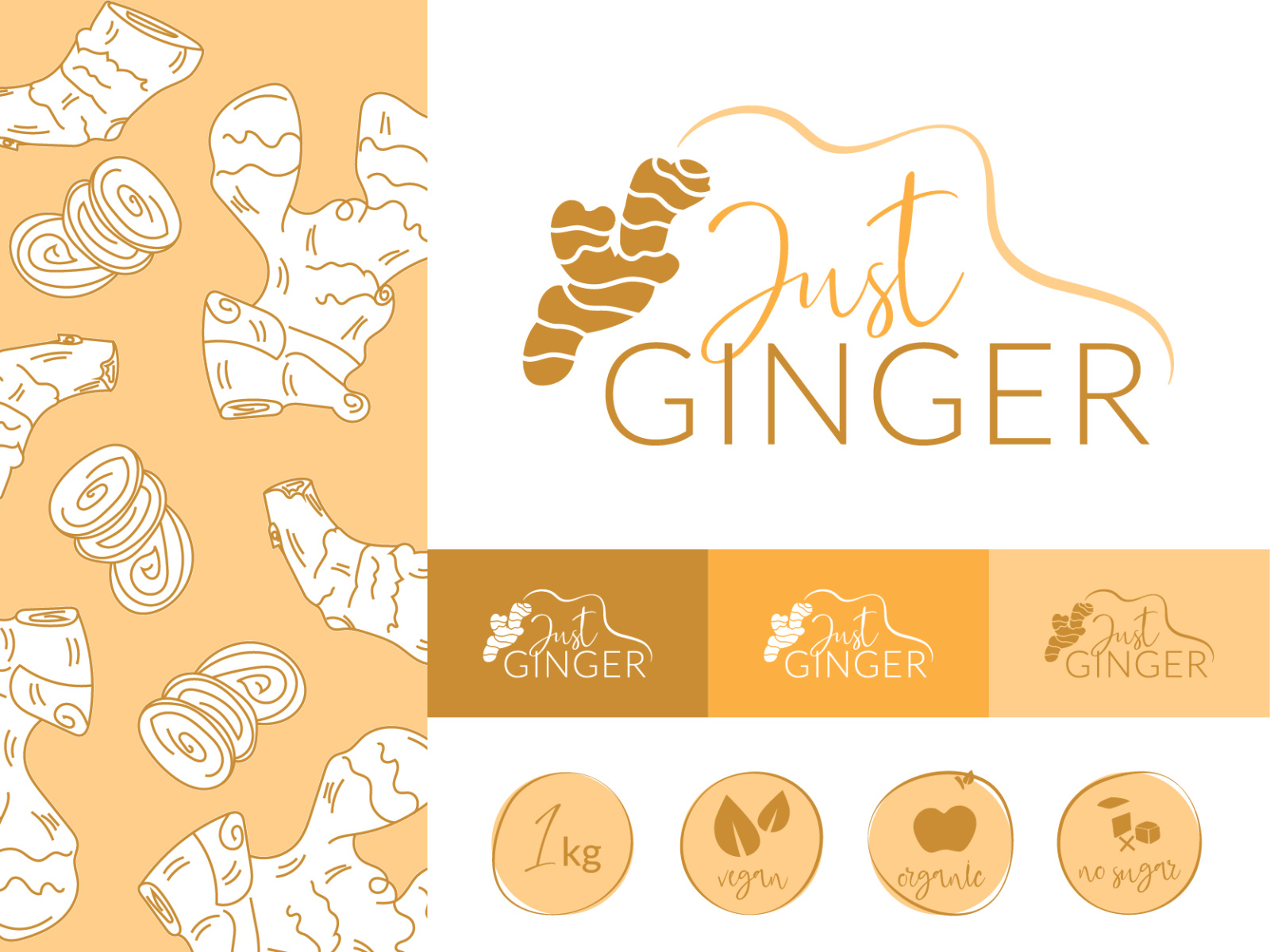 Logo & Branding Concept design for a natural ginger brand by Victoria