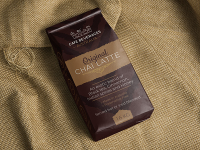 Chai Latte Powder Pouch Packaging design