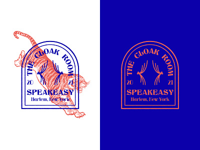 The Cloak Room - Vintage Speakeasy bar logo concept