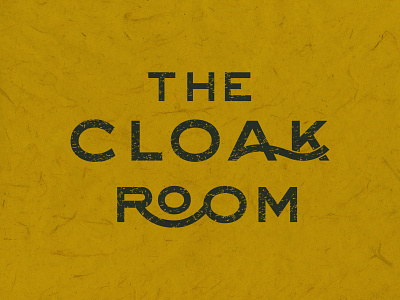 The Cloak Room - Retro Speakeasy bar logo