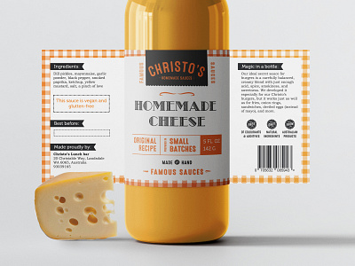 Christo's Homemade Sauces Retro inspired label concept